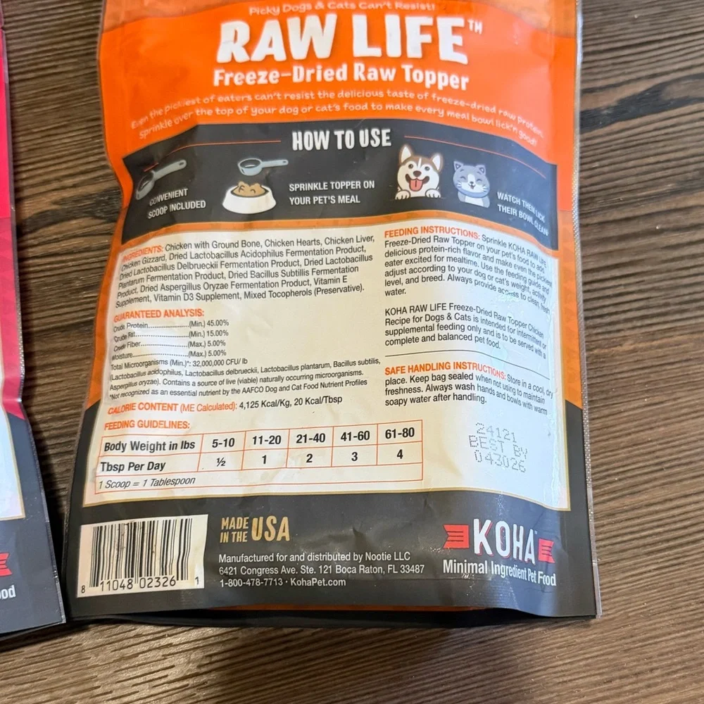 Raw Life Freeze Dried Meal Toppers - 3 Packages